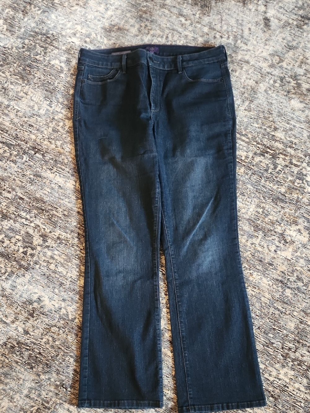 NYDJ Dark Blue Billie Mini Bootcut Jeans
